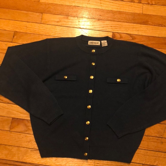 VINTAGE FABULOUS CARDIGAN FOREST GREEN - Picture 6 of 8